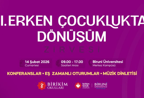 II. Erken Çocuklukta Dönüşüm Zirvesi 14 Şubatta Biruni Üniversitesinde