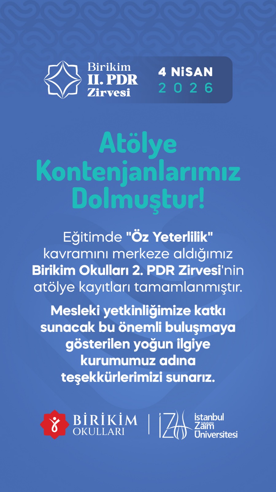 Birikim II. PDR Zirvesi 2026: Öz Yeterlilik